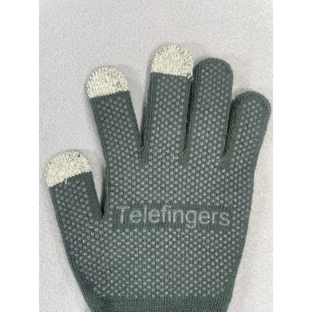 Telefingers Touchscreen Knit Gloves 2 Pair Bundle‎ Black Grey Grip